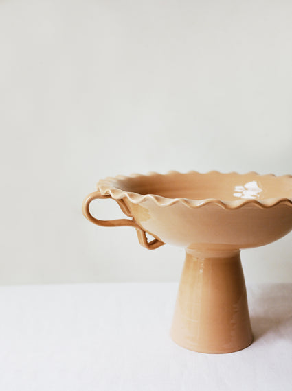 Terracotta Gigli Bowl with Stand